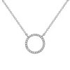 Josephs Jewelers Necklaces And Pendants>14K White Gold Open Circle Diamond Necklace