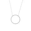 Josephs Jewelers Necklaces And Pendants>14K White Gold Open Circle Diamond Necklace