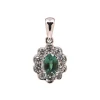 Josephs Jewelers Necklaces And Pendants>18K White Gold Oval Alexandrite and Diamond Pendant
