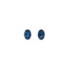 Josephs Jewelers Earrings>14K White Gold Oval Aquamarine Bezel Stud Earrings