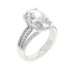 Josephs Jewelers Engagement Rings>14K White Gold Oval Cut Split Shank Engagement Ring – Florencia
