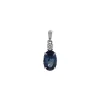 Josephs Jewelers Necklaces And Pendants>14K White Gold Oval Spinel and Diamond Pendant
