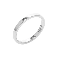 Josephs Jewelers Wedding Bands For Women>14K White Gold Plain Wedding Band