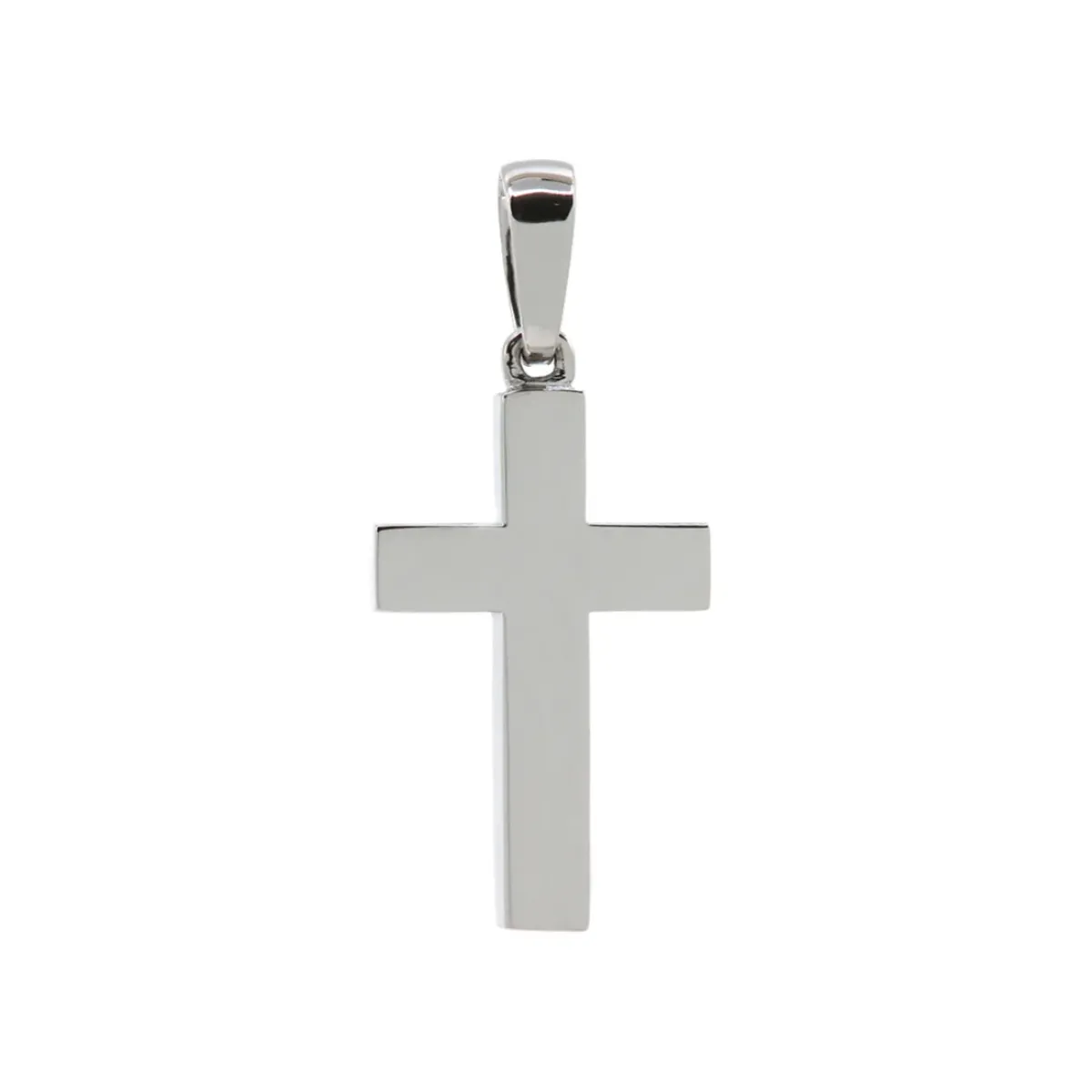 Josephs Jewelers Necklaces And Pendants>14K White Gold Polished Cross Pendant