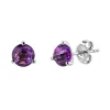 Josephs Jewelers Earrings>14K White Gold Round Amethyst Earrings
