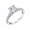 Josephs Jewelers Engagement Rings>14K White Gold Round Cut Classic Engagement Ring – Anais