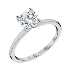 Josephs Jewelers Engagement Rings>14K White Gold Round Cut Solitaire Engagement Ring – Amelia