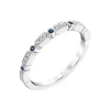 Josephs Jewelers Rings>14K White Gold Round Sapphire and Diamond Band