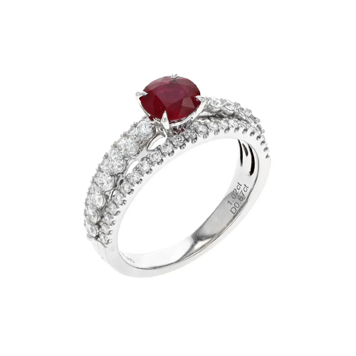 Josephs Jewelers Rings>14K White Gold Ruby and Diamond Ring