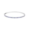 Josephs Jewelers Bracelets>14K White Gold Sapphire and Diamond Bangle Bracelet