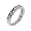Josephs Jewelers Wedding Bands For Women>14K White Gold Scooped Edges Channel Band