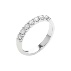 Josephs Jewelers Wedding Bands For Women>14K White Gold Shared Prong Diamond Wedding Band