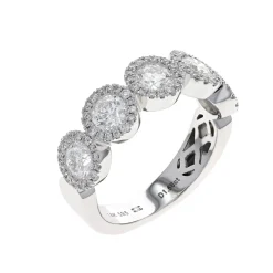Josephs Jewelers Rings>14K White Gold 5-Station Diamond Ring