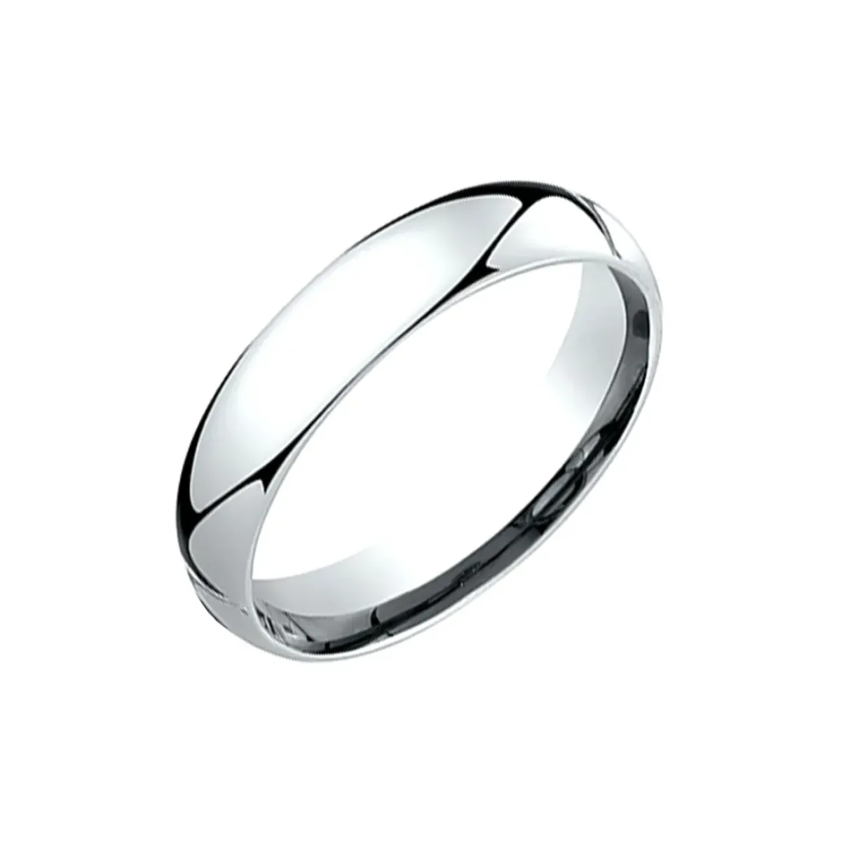 Josephs Jewelers Wedding Bands For Men>14K White Gold Super Light Comfort-Fit Wedding Band