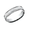 Josephs Jewelers Wedding Bands For Men>14K White Gold Swirl Fiberglass Band