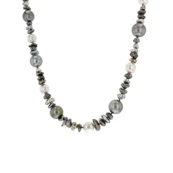 Josephs Jewelers Necklaces And Pendants>18K White Gold Tahitian and Keshi Pearl Necklace