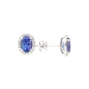 Josephs Jewelers Earrings>14K White Gold Tanzanite and Diamond Earrings