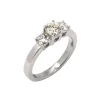Josephs Jewelers Rings>14K White Gold Three-Diamond Engagement Ring
