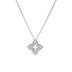 Josephs Jewelers Necklaces And Pendants>18K White Gold Venetian Princess Diamond Pendant with Chain
