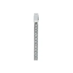 Josephs Jewelers Necklaces And Pendants>14K White Gold Vertical Diamond Bar Pendant