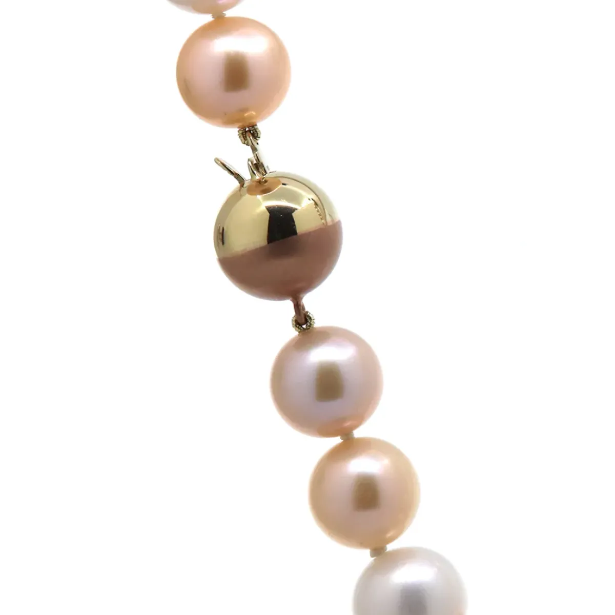 Josephs Jewelers Necklaces And Pendants>14K Yellow and Rose Gold Multicolor Pearl Necklace