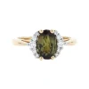 Josephs Jewelers Rings>14K Yellow and White Gold Oval Andalusite and Diamond Ring