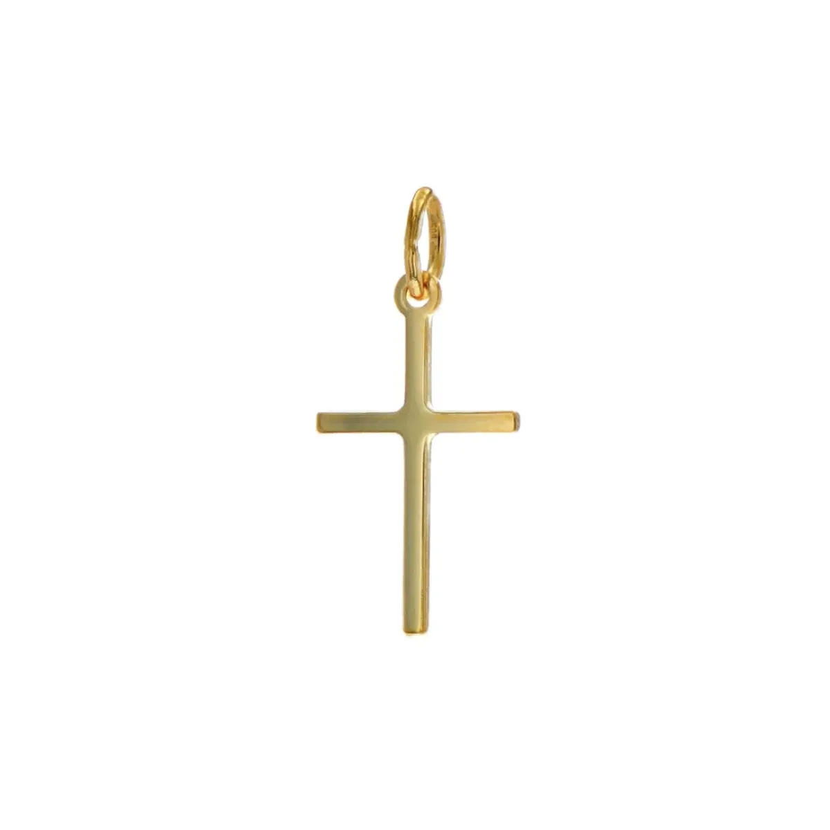 Josephs Jewelers Necklaces And Pendants>14K Yellow Gold 15 x 10 mm Stick Cross Pendant