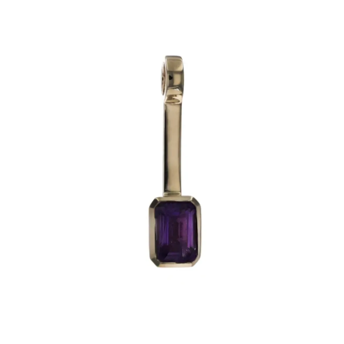 Josephs Jewelers Necklaces And Pendants>14K Yellow Gold Amethyst Stick Pendant