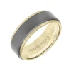 Josephs Jewelers Wedding Bands For Men>18K Yellow Gold and Tungsten 8mm Wedding Band