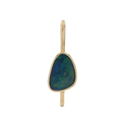Josephs Jewelers Necklaces And Pendants>14K Yellow Gold Australian Opal Doublet Pendant