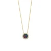 Josephs Jewelers Necklaces And Pendants>14K Yellow Gold Australian Opal Doublet Pendant with Chain