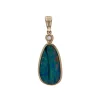 Josephs Jewelers Necklaces And Pendants>14K Yellow Gold Australian Opal Doublet and Diamond Pendant
