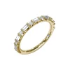 Josephs Jewelers Wedding Bands For Women>14K Yellow Gold Baguette and Round Diamond Wedding Band