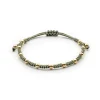 Josephs Jewelers Bracelets>14K Yellow Gold Bead and Khaki Rope Bracelet