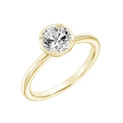 Josephs Jewelers Engagement Rings>14K Yellow Gold Bezel Solitaire Engagement Ring Mounting