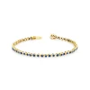 Josephs Jewelers Bracelets>14K Yellow Gold Blue Sapphire Bezel Bracelet