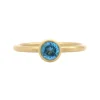 Josephs Jewelers Rings>18K Yellow Gold Blue Topaz Ring