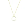 Josephs Jewelers Necklaces And Pendants>14K Yellow Gold Circular Rope Diamond Pendant with Chain