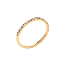Josephs Jewelers Wedding Bands For Women>14K Yellow Gold Curved Diamond Wedding Band