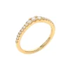 Josephs Jewelers Wedding Bands For Women>14K Yellow Gold Diamond Curved Wedding Band