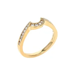 Josephs Jewelers Wedding Bands For Women>14K Yellow Gold Diamond Fitted Wedding Band