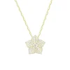 Josephs Jewelers Necklaces And Pendants>14K Yellow Gold Diamond Flower Paperclip Necklace