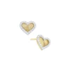 Josephs Jewelers Earrings>14K Yellow Gold Diamond Heart Sunray Earrings