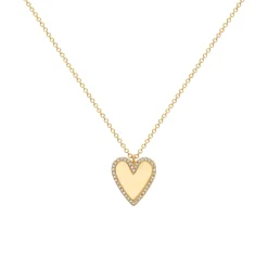 Josephs Jewelers Necklaces And Pendants>14K Yellow Gold Diamond Heart Pendant with Chain