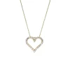 Josephs Jewelers Necklaces And Pendants>14K Yellow Gold Diamond Heart Pendant and Chain