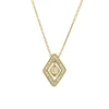 Josephs Jewelers Necklaces And Pendants>18K Yellow Gold Diamond Lozenge Necklace