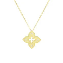 Josephs Jewelers Necklaces And Pendants>18K Yellow Gold Diamond Petite Venetian Princess Pendant with Chain