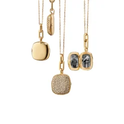 Josephs Jewelers Necklaces And Pendants>18K Yellow Gold Diamond Rae Locket with Chain