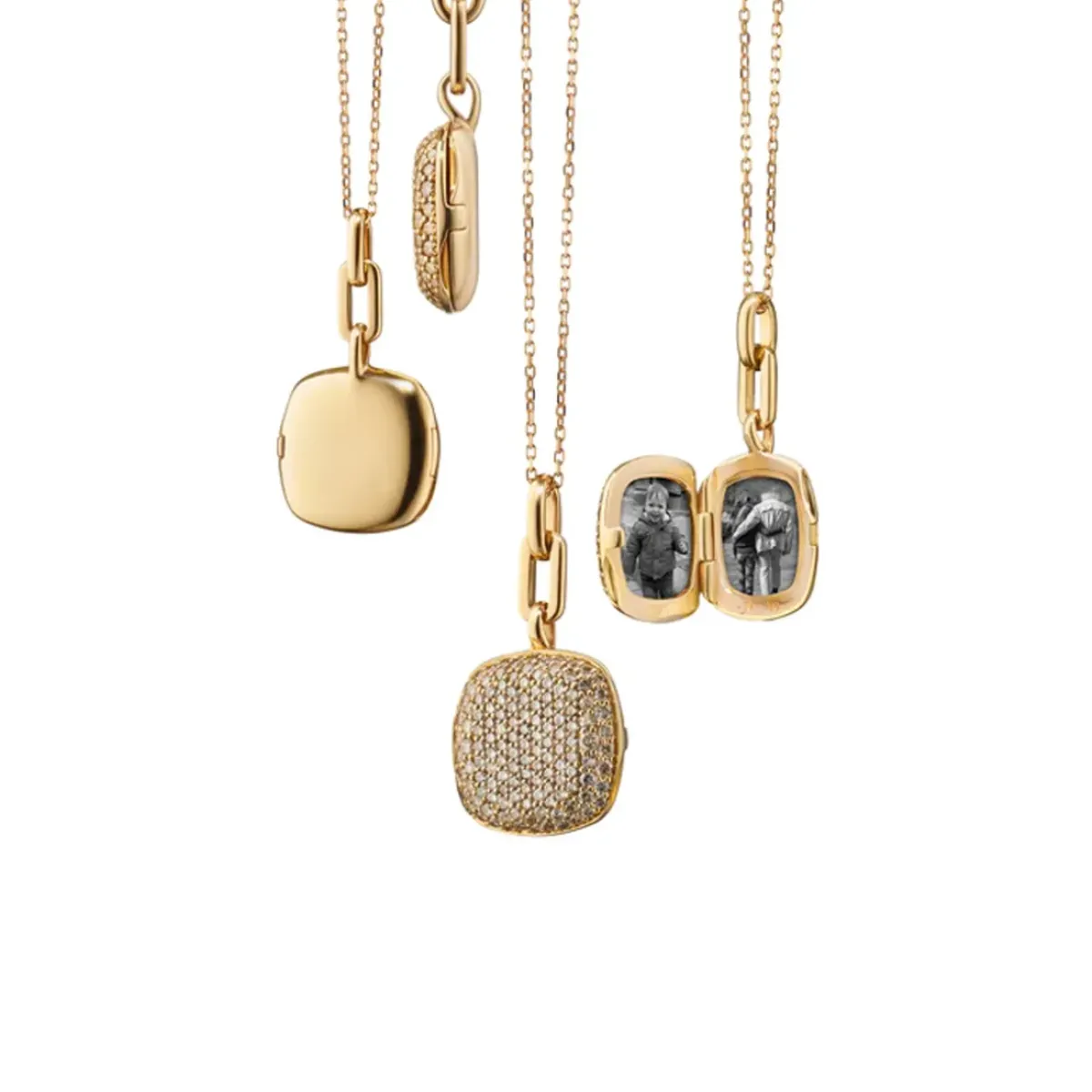 Josephs Jewelers Necklaces And Pendants>18K Yellow Gold Diamond Rae Locket with Chain