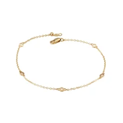 Josephs Jewelers Bracelets>14K Yellow Gold Diamond Station Bracelet